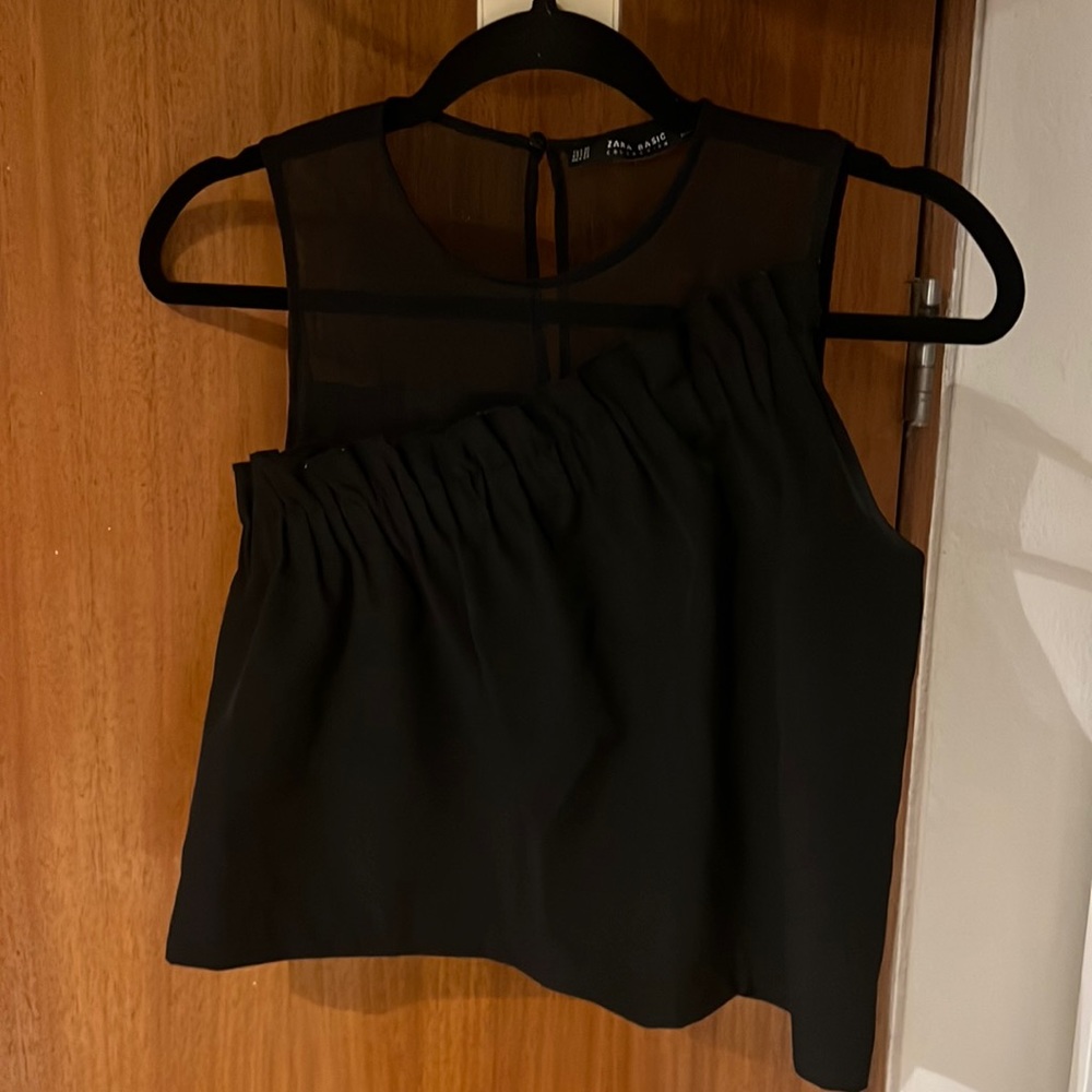 black zara top size xs